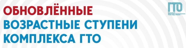 Обновленные возрастные ступени комплекса ГТО.